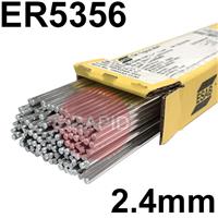181524R120 ESAB OK Tigrod 5356 Aluminium TIG Wire, 2.4mm Diameter x 1000mm Cut Lengths - AWS A5.10 R5356, 2.5Kg Pack