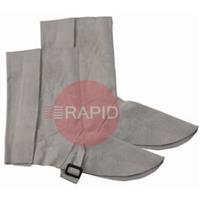 1891 Chrome Leather Gaiters - 12 inch velcro