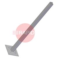 83.20.02 CEPRO Hanging Rail Steel Pole - 120mm Diameter, with 500mm Footplate