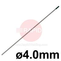 9873505 Kemppi W Electrode - Green, 4.0mm x 175mm (Pack of 10)