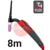 CK-EDS17F08 CK Diamond EDS 17FX Flex Head Air Cooled Tig Torch, 8m