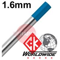 CK-T1167GL2 CK 2% Lanthanated Blue 1.6mm Tungsten Electrode