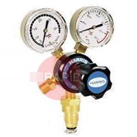 H1104 Harris Regulator 801B, Oxygen, Single Stage Two Gauge, Bottom Entry, 10bar, 5/8