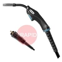 MA4200-050 Trafimet ERGOPLUS 15 Air Cooled MIG Torch w/ Euro Connection, 180A CO2, 150A Mixed Gas - 5m