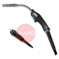 MA4204-030 Trafimet ERGOPLUS 36 Air Cooled MIG Torch w/ Euro Connection, 330A CO2, 300A Mixed Gas - 3m