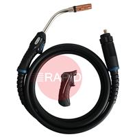 MA4209-040 Trafimet ERGOPLUS 50 Air Cooled MIG Torch w/ Euro Connection, 500A CO2, 450A Mixed Gas - 4m