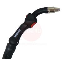 R3300511 MHS Smoke-330 Fume Extraction Water Cooled MIG Torch, 330A with Exhaust & Euro Connection - 5m