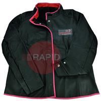 WJL-S-2019 Weldline Female Grain Leather Welding Jacket with Split Leather Bag - Small