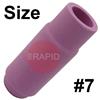 CK-3A7  Size 7 CK 3 Series Standard Alumina Gas Cup. 47mm Long x 11mm Bore.