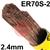 08FC5  Esab OK Tigrod 12.62 Steel Tig Wire, 2.4mm Diameter x 1000mm Cut Lengths - AWS A5.18 ER70S-2. 5.0kg Pack