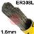 126A-10  Esab OK Tigrod 308L Stainless Steel Tig Wire, 1.6mm Diameter x 1000mm Cut Lengths - AWS A5.9 ER308L. 5.0kg Pack