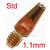 42,0001,6483,10  Fronius - Contact tip 1.1mm / M8 x 1.5 / 10mm x 32mm (Pack Of 10)