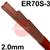 43,0004,0478  Lincoln LNT 25 Steel Tig Wire, 2.0mm Diameter x 1000mm Cut Lengths - AWS A5.18 ER70S-3. 5.0kg Pack