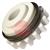 W001047  Kemppi Standard Lower Drive Roll  0.8 - 0.9mm V Groove. White