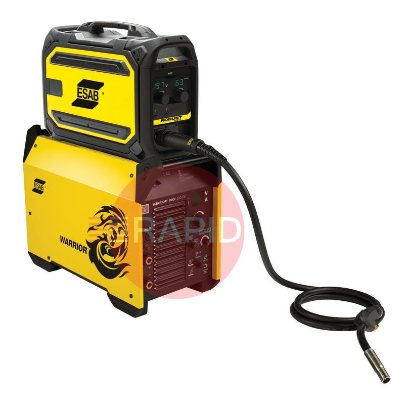 0465350883AC10RF  ESAB Warrior 500i Multi-Process Air Cooled Welder Package, with Robust Feed & 10m Intercon. Cable  - 380/415V