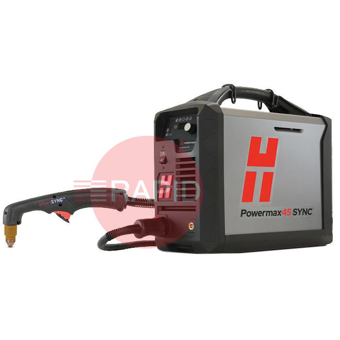 088568  Hypertherm Powermax 45 SYNC CE/CCC Hand System with 6.1m (20ft) Torch, 230v 1ph