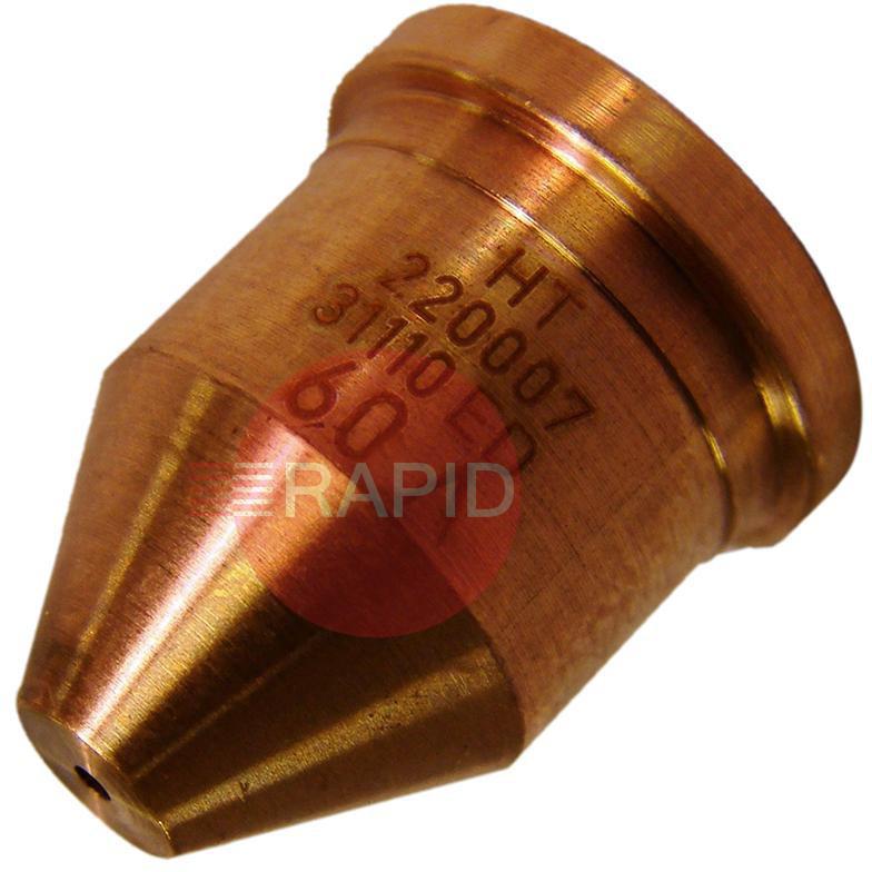 220007  Hypertherm Extended Nozzle. Unshielded Machine Cutting 60 Amp