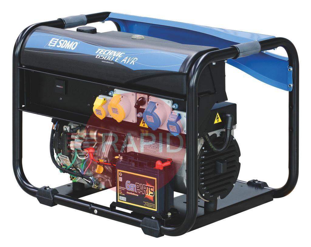 3499231003817  Rapid Approved  Petrol Generator. Technic 6500 UK 8.1 kVA, for up to 200 Amp Inverters.
