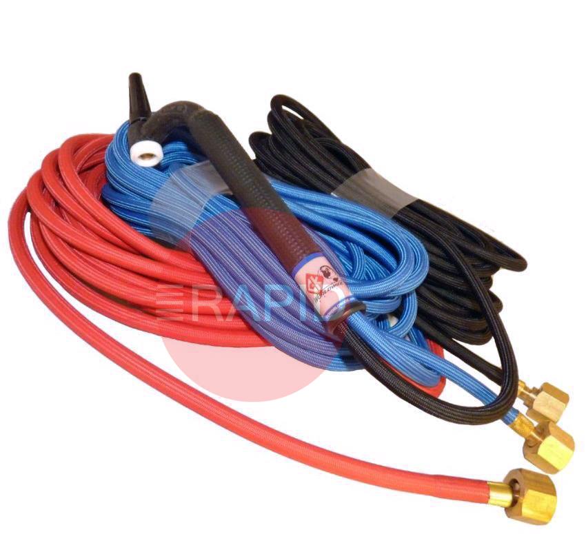 CK-CK2025SFFX  CK20 Flex Head Water-Cooled 250 Amp TIG Torch with 8m Superflex Cables & G3/8 Machine Connections