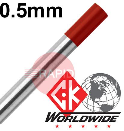CK-T0207GT2  CK 0.5mm x 175mm (.020 x 7 inch) 2% Thoriated Tungsten