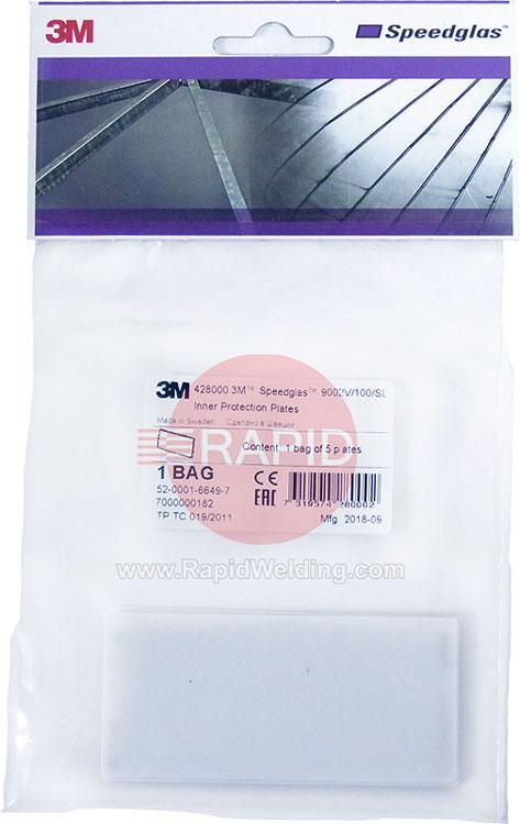 3M-428000  3M Speedglas 9000F/9002V/ 9002S/ SL, Inside Protection Plate (42 x 91mm) (Pack of 5)